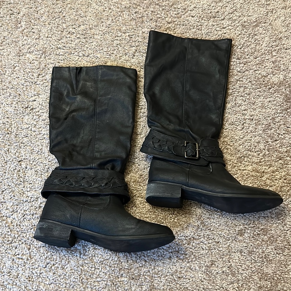 Black Knee High Boots